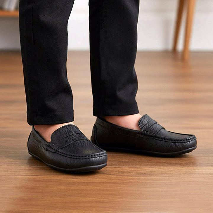 SEVVA NIÑO ZAPATO ECO LEATHER LOAFER BLACK