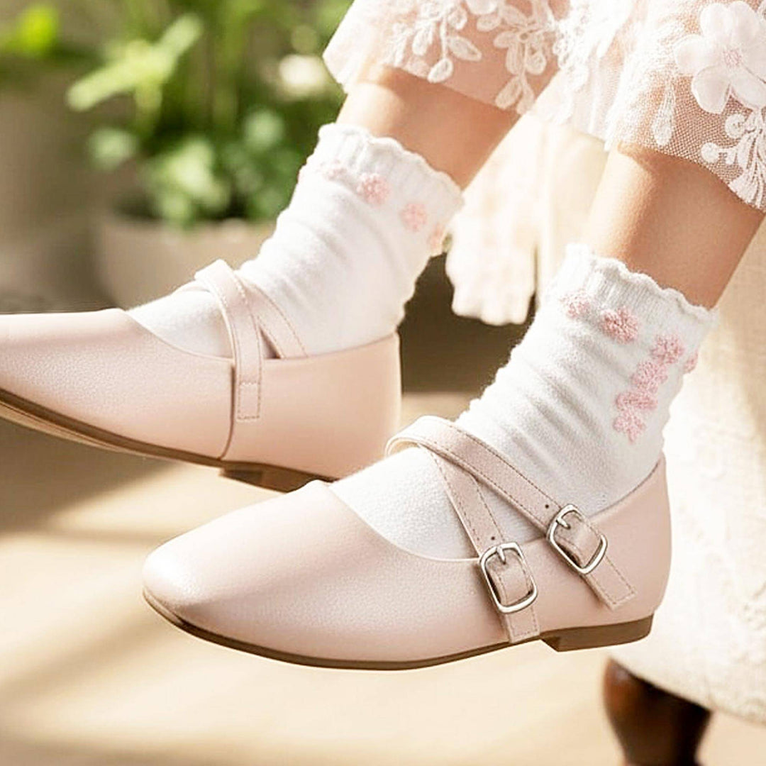 SEVVA NIÑA ZAPATO DOUBLE STRAP PINK
