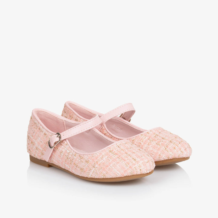 SEVVA NIÑA ZAPATO TWEED PINK