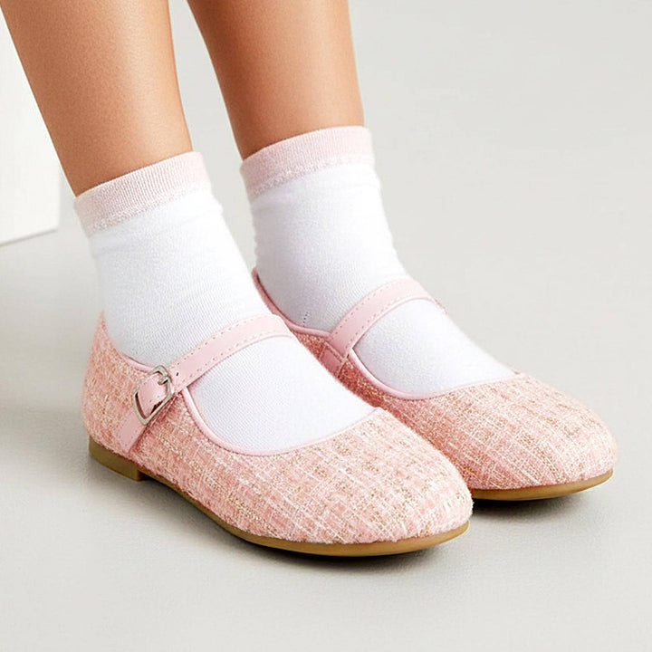 SEVVA NIÑA ZAPATO TWEED PINK