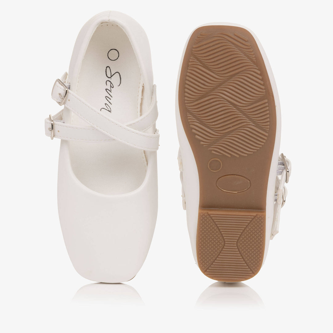 SEVVA NIÑA ZAPATO DOUBLE STRAP WHITE