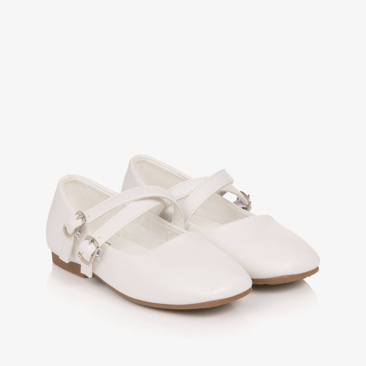 SEVVA NIÑA ZAPATO DOUBLE STRAP WHITE