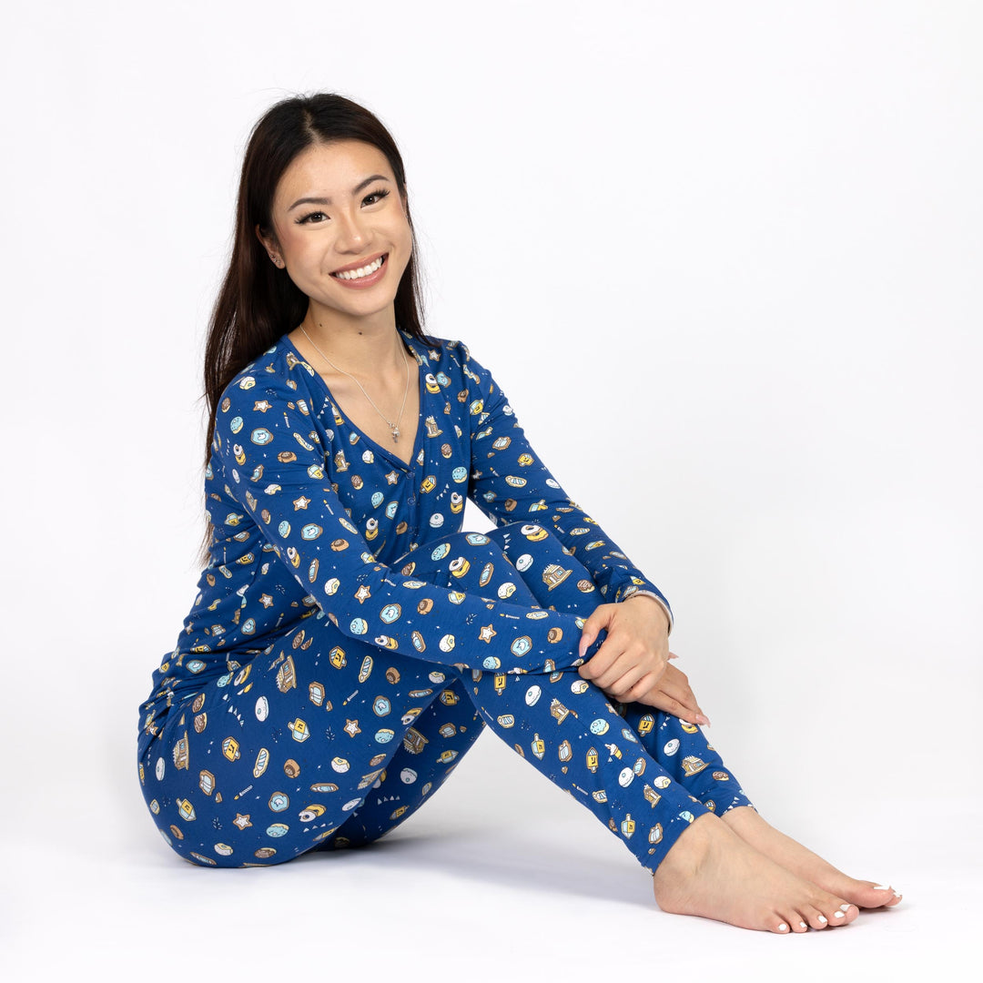 BELLABU BEAR DAMA PIJAMA HANUKKAH COOKIES BAMBOO