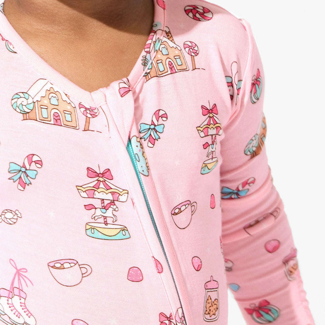 BELLABU BEAR NIÑA PIJAMA CANDY CANE LANE BAMBOO
