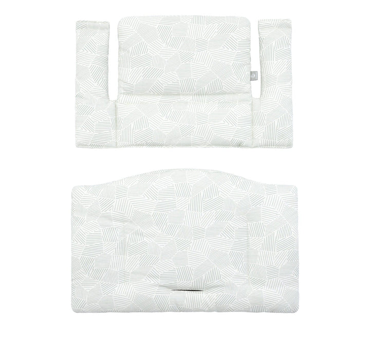 Stokke Silla de Comer Tripp Trapp Natural, Cushion Mosaic Green, Tray