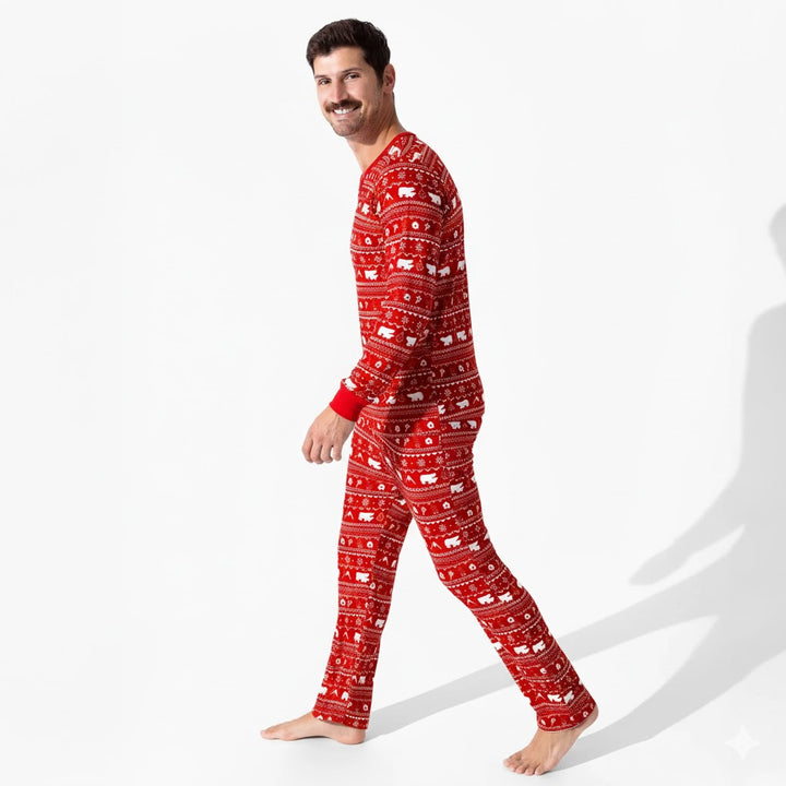 BELLABU BEAR CABALLERO PIJAMA POLAR ISLE RED BAMBOO