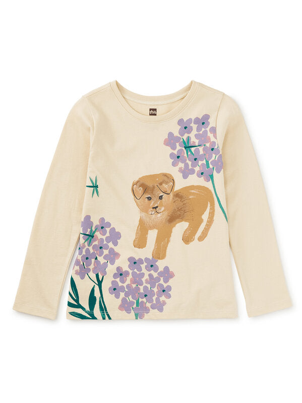Tea Collection Camiseta Jindo Hydrangea Graphic Almond para Niño