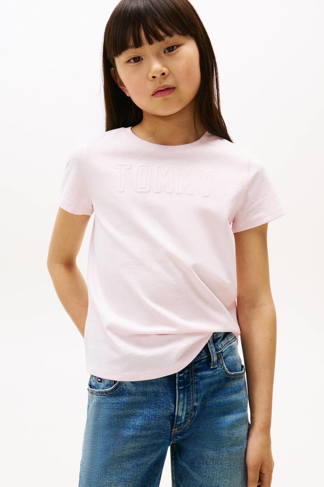 TOMMY HILFIGER NIÑA TSHIRT TONAL LIGHT PINK