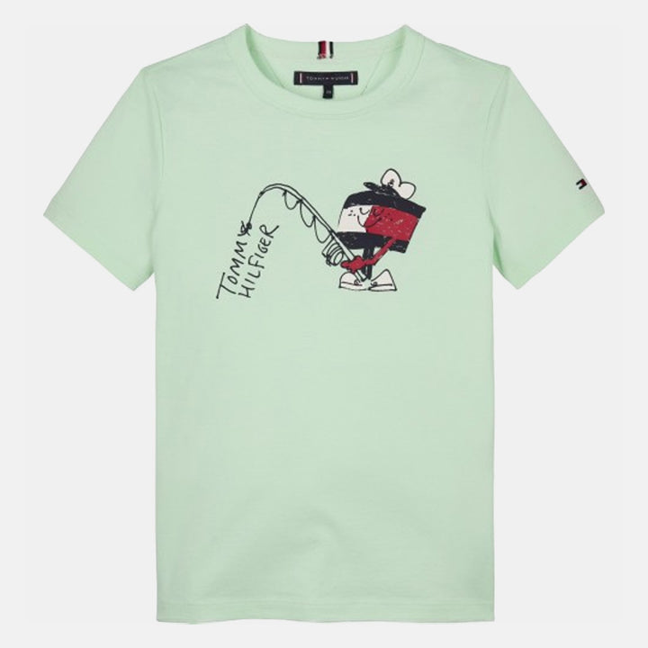 TOMMY HILFIGER NIÑO TSHIRT FLAG FUN DEW GREEN