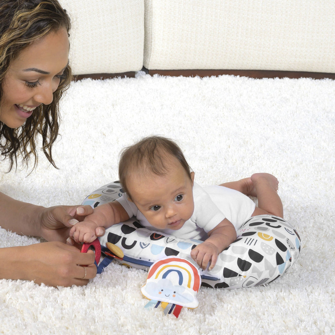 BOPPY ALMOHADA PARA BEBÉ BLACK/WHITE RAINBOWS