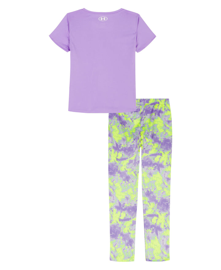 UNDER ARMOUR NIÑA CONJ. DE PANTALON TRANSPARENT FLORAL/VIOLET GRY