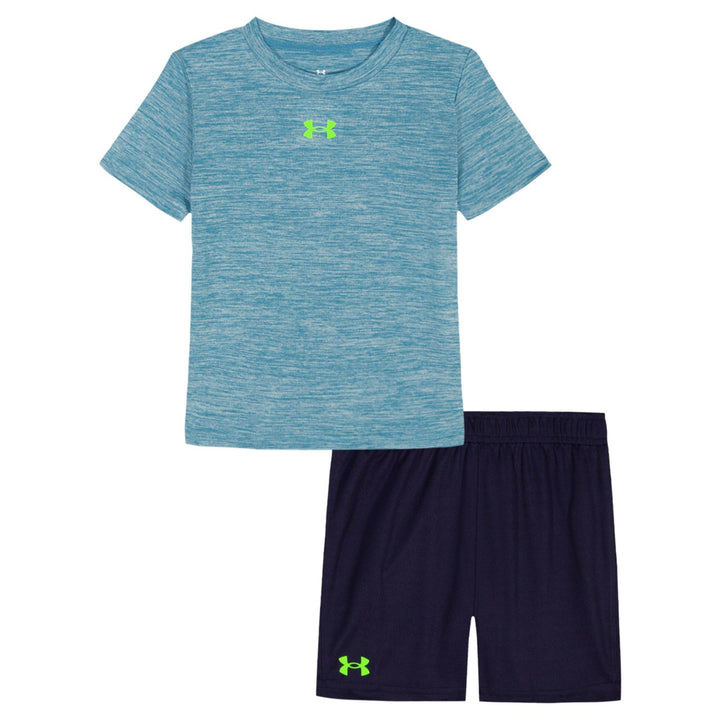 UNDER ARMOUR NIÑO CONJ. DE SHORT STREAM/ETHER BLU/HYPER GRN
