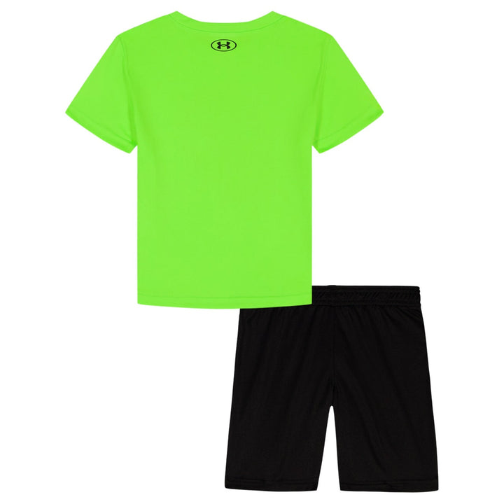 UNDER ARMOUR NIÑO CONJ. DE SHORT HYPER GREEN/BLACK/WHITE