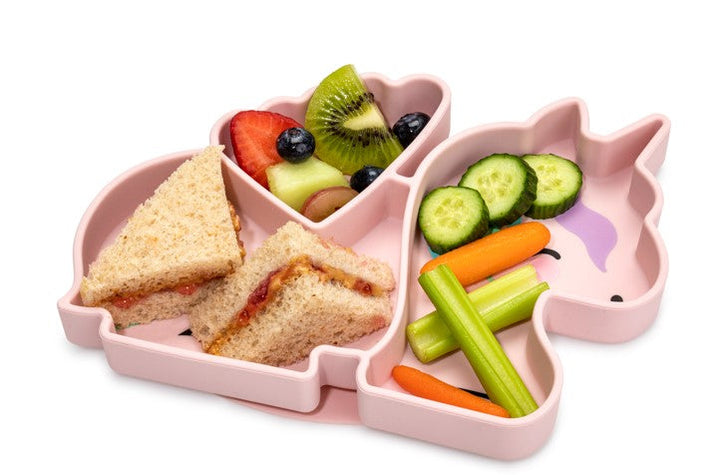 MELII PLATO CON DIVISIONES UNICORN PINK
