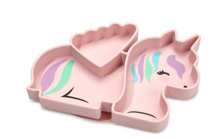 MELII PLATO CON DIVISIONES UNICORN PINK