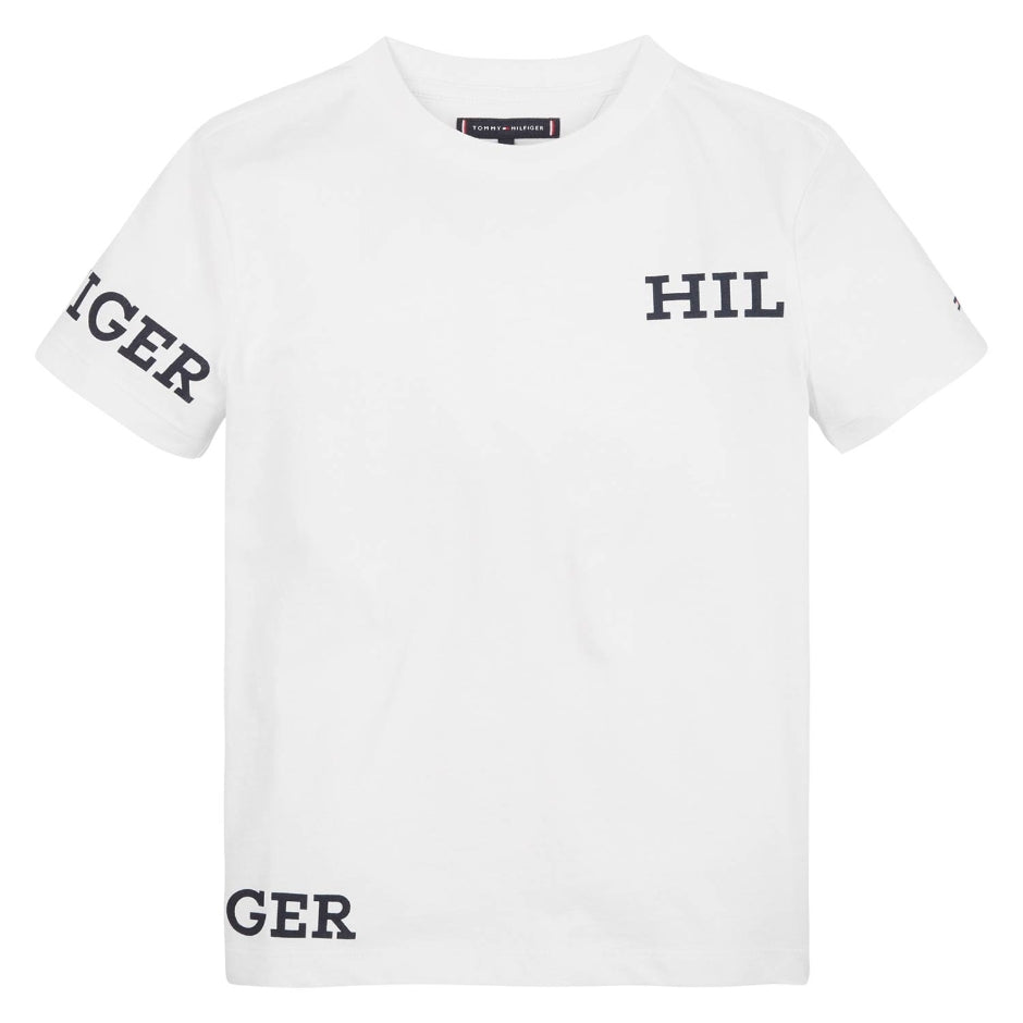TOMMY HILFIGER NIÑO TSHIRT AI MONOTYPE MULTIPLACEMENT WHITE