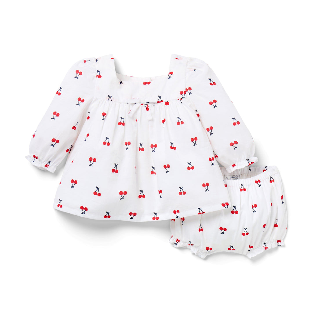 Conjunto de Short Cherry Floral para Bebé Niña