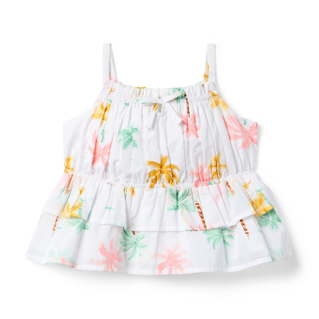 Blusa Palm Tree Ruffle para Bebé Niña