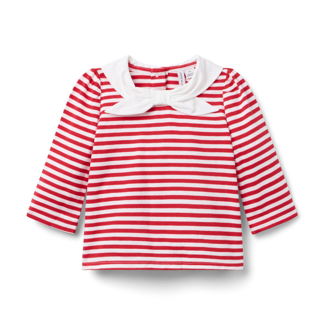 T-Shirt Stripe Red para Niña