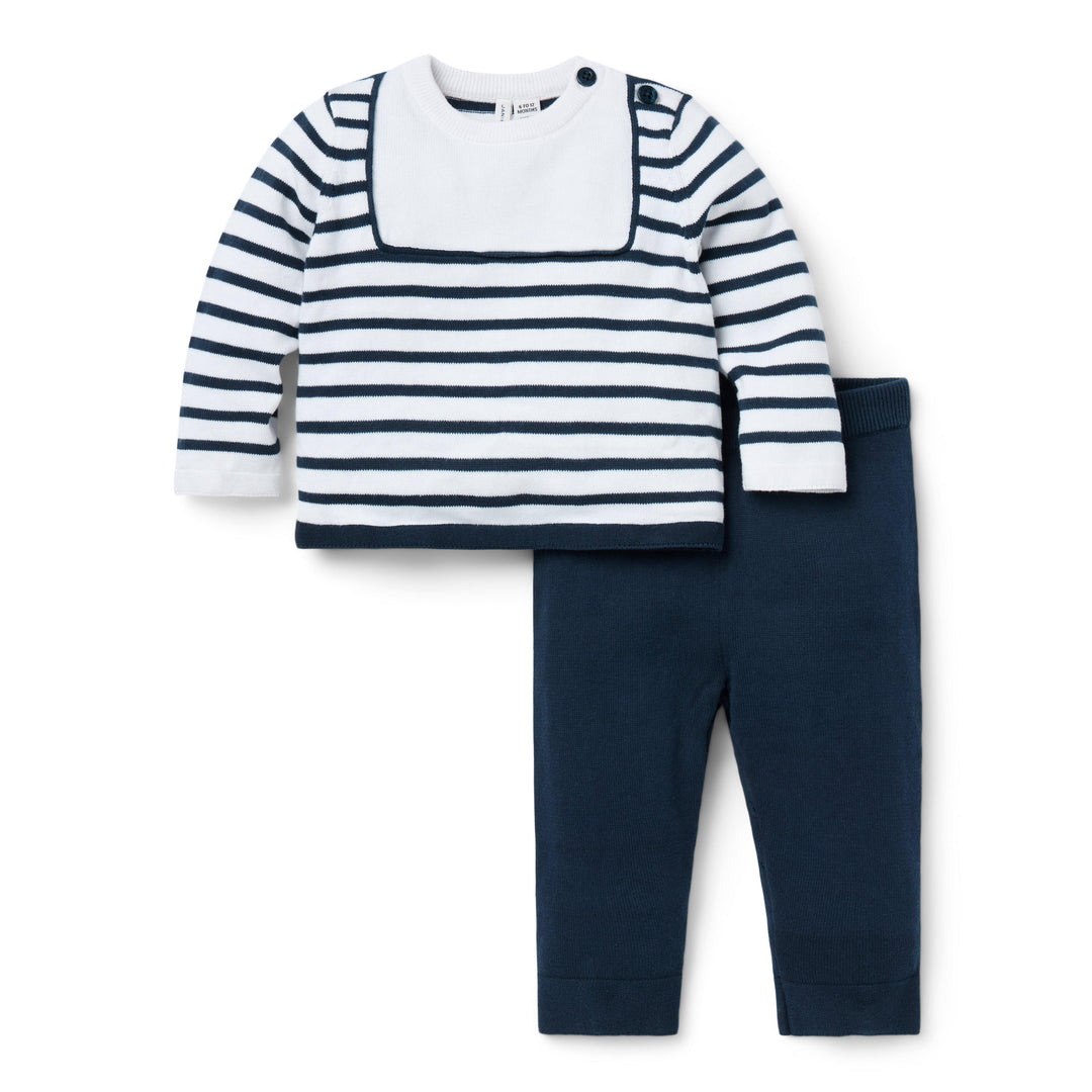 Conjunto de Pantalón Striped Navy/White para Bebé Niño