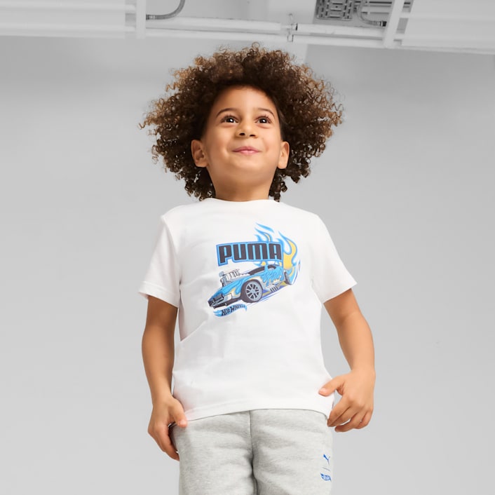 PUMA NIÑO TSHIRT X HOT WHEELS GRAPHIC WHITE