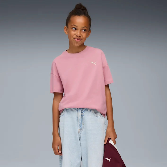 PUMA NIÑA TSHIRT WARDROBE ESS RELAXED PINK