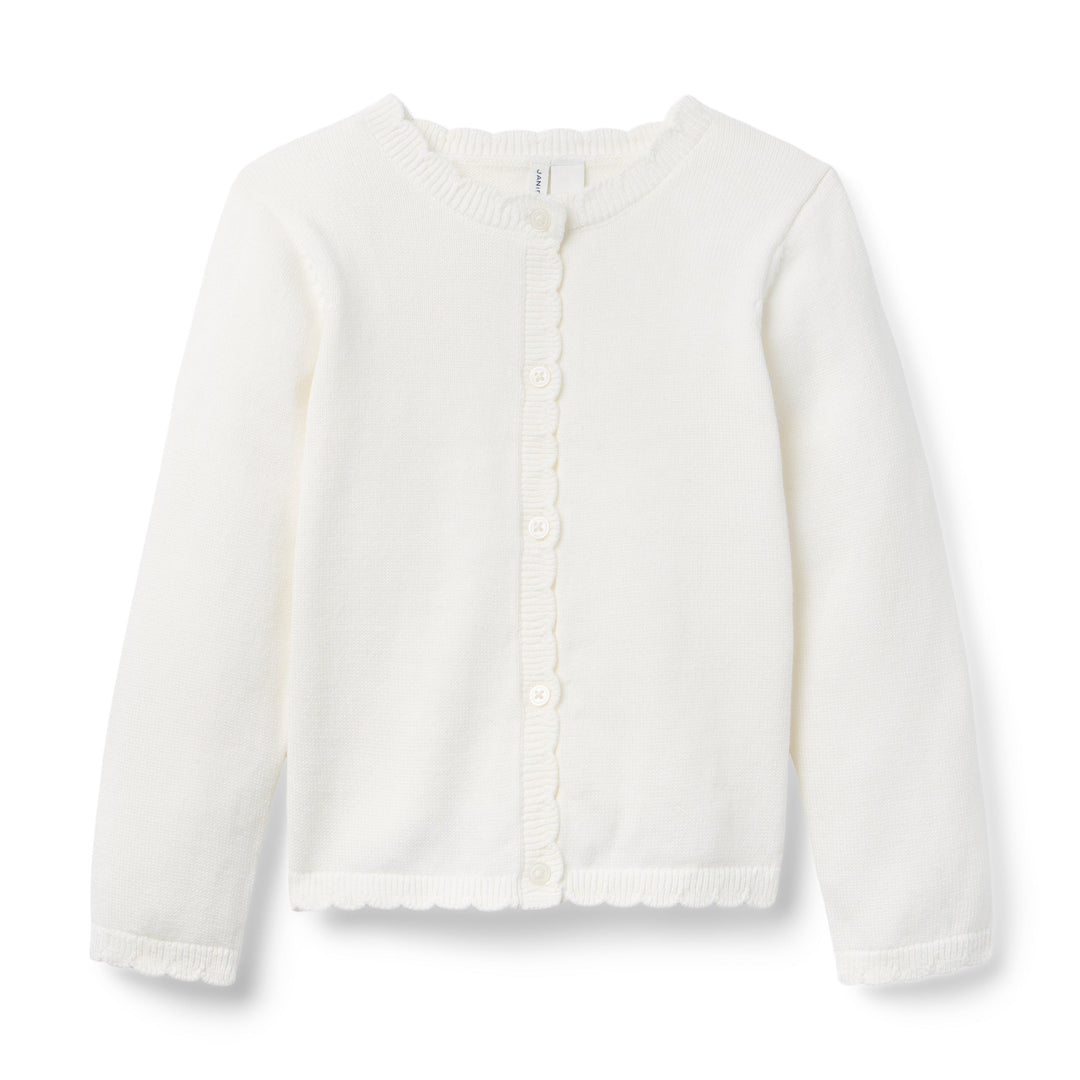 Abrigo The Scalloped Trim Cardigan para Bebé Niña