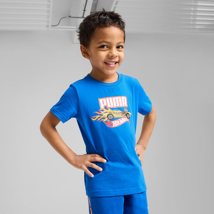 PUMA NIÑO TSHIRT X HOT WHEELS GRAPHIC BLUE