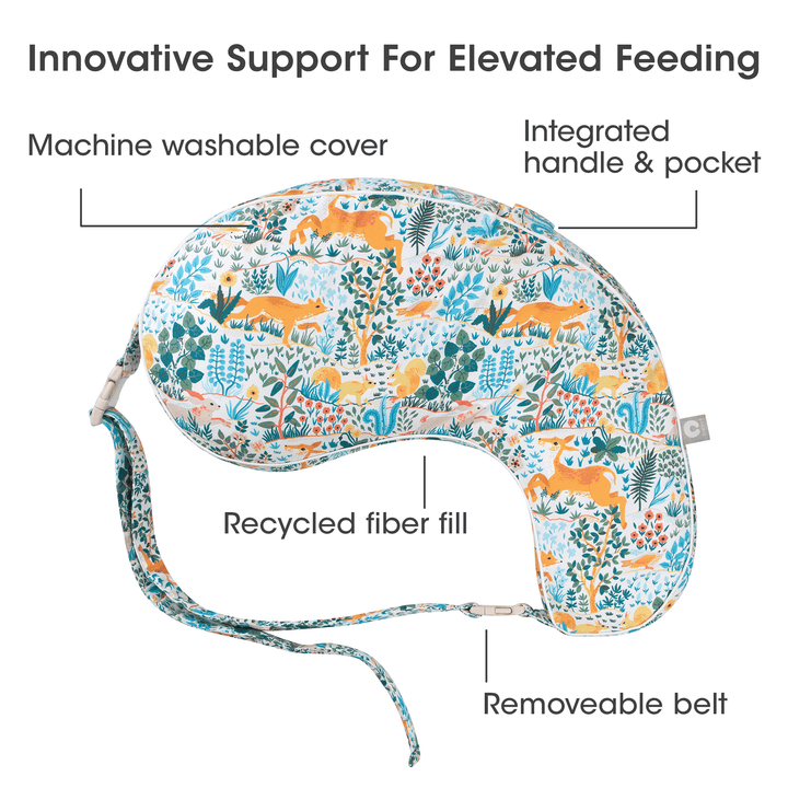 BOPPY ALMOHADA DE AMAMANTAR UPLIFT BELTED COLORFUL FOREST ANIMALS