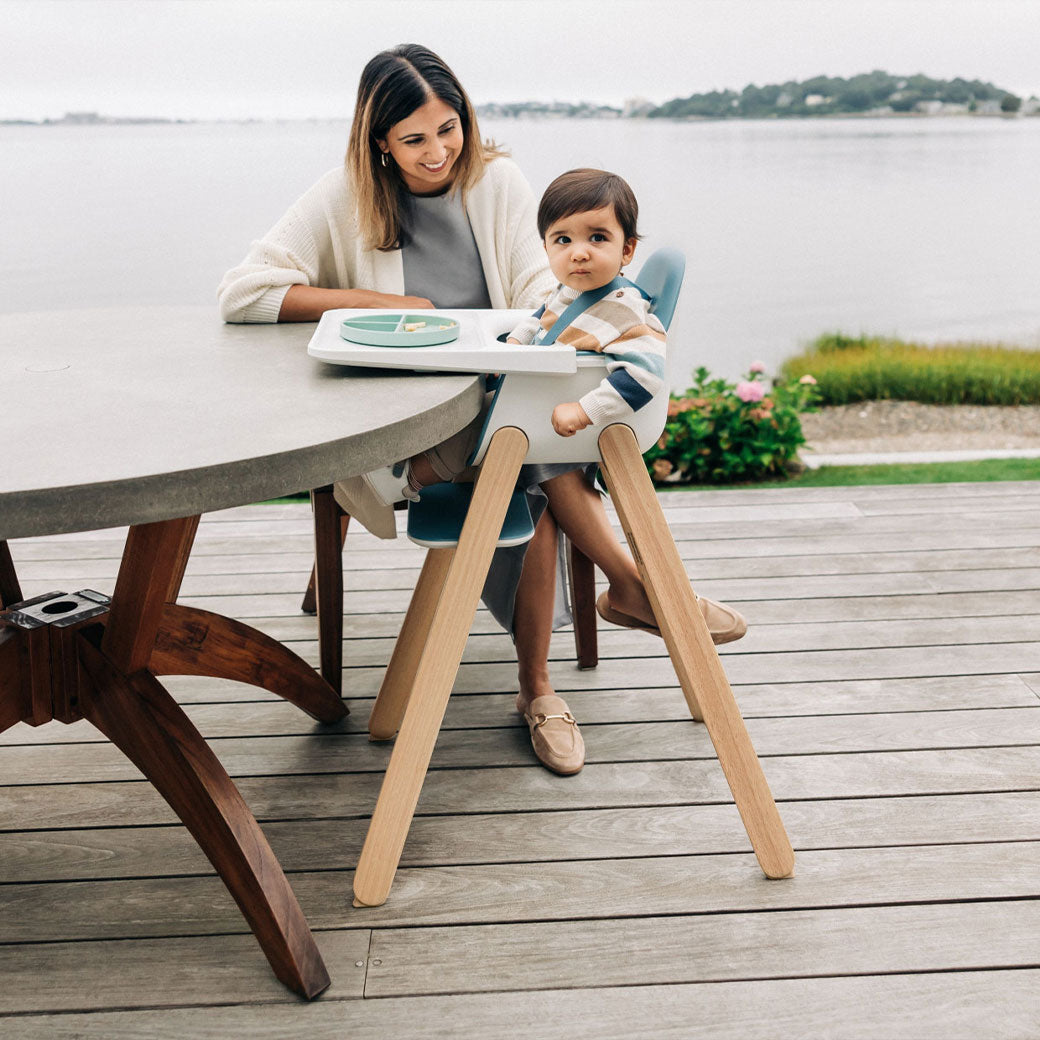 UPPABABY SILLA DE COMER CIRO CALEB STEEL BLUE