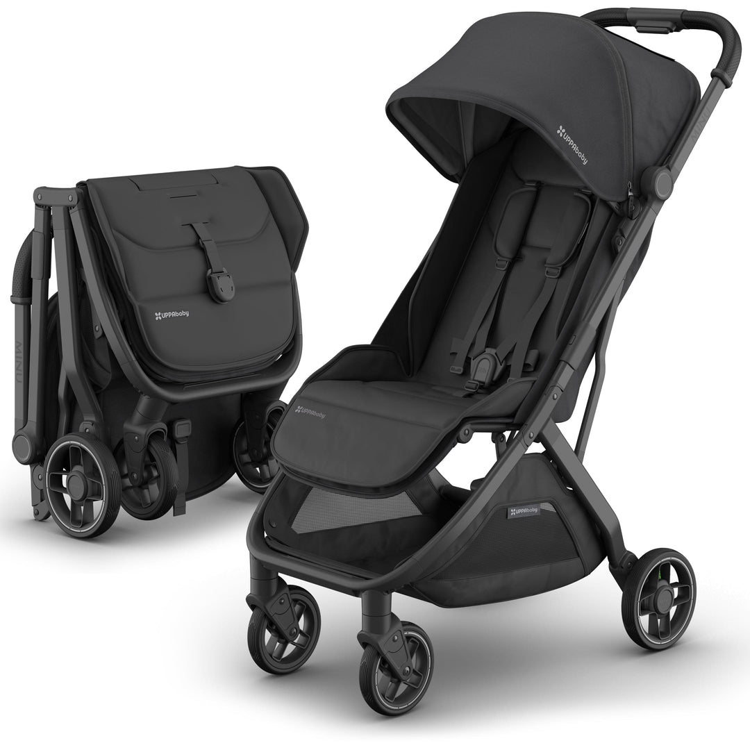 Uppababy Coche Minu V3 Stroller Jake Charcoal/Carbon Frame/Black Leather