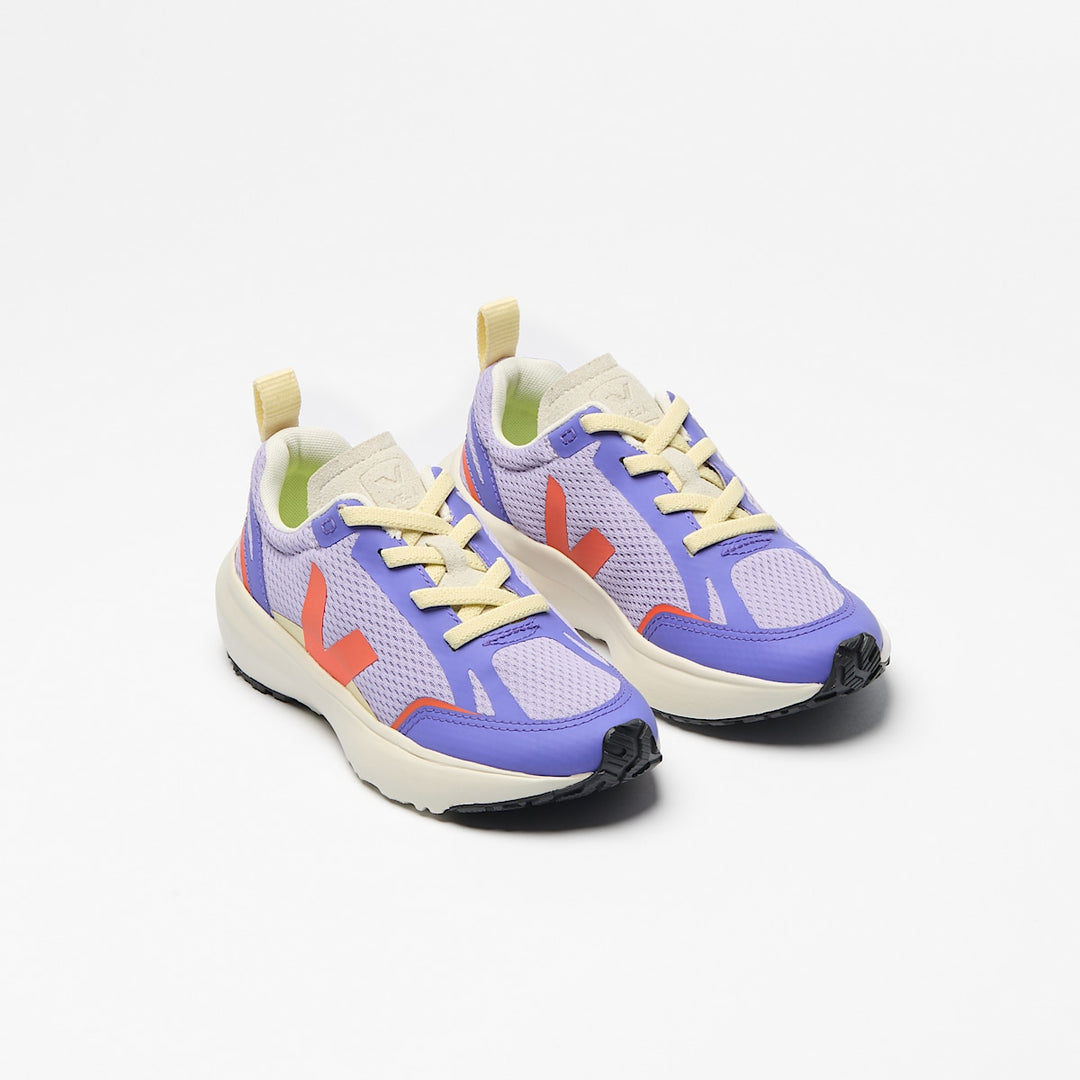 Veja Zapatilla Small Canary Light Lavande Orange Fluo Acai para Niña