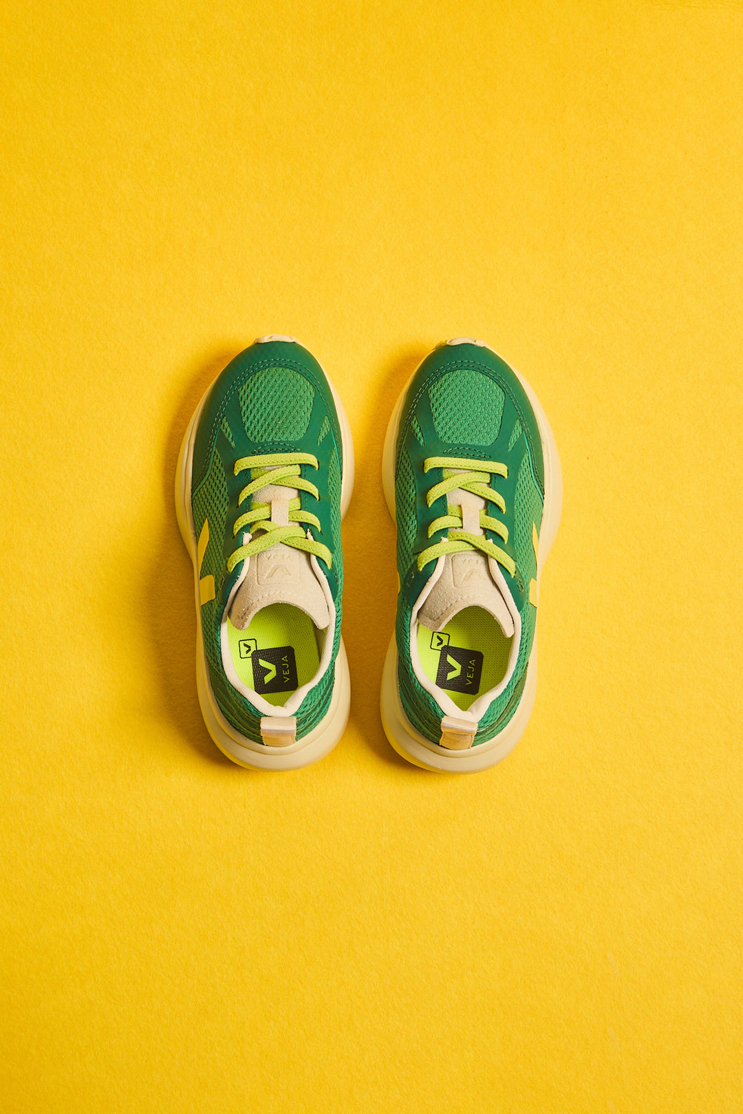 VEJA NIÑO ZAPATILLA CANARY LI ALVM EMERAUDE/MIMOSA