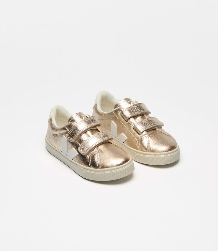 VEJA NIÑA ZAPATILLA ESPLAR LEATHER PLATINE/WHITE