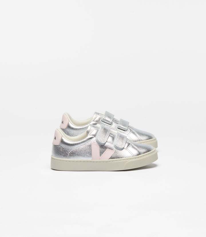 VEJA NIÑA ZAPATILLA ESPLAR LEATHER SILVER/LASSI