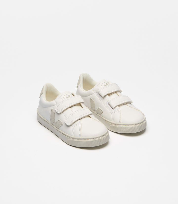 VEJA NIÑO ZAPATILLA ESPLAR LEATHER WHITE/NATURAL