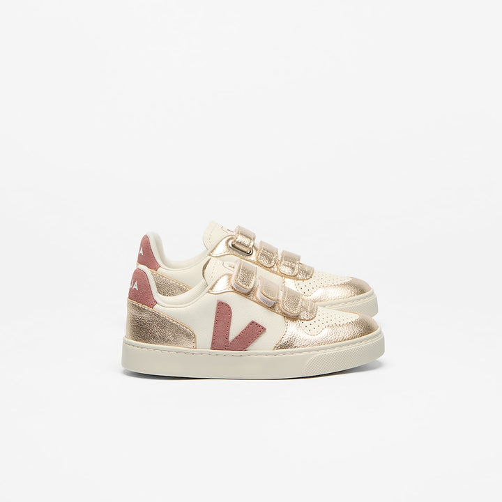 Veja Zapatilla Small V-10 Pure Dried Petale Platine para Niña