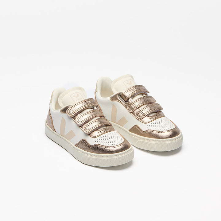 Veja Zapatilla Small V-90 White Sable Bronze para Niño