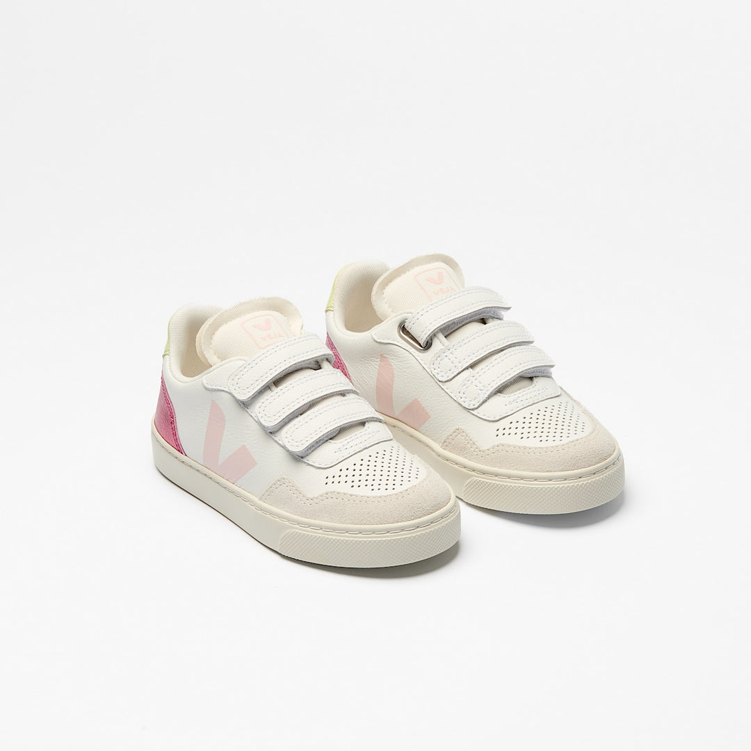 Veja Zapatilla Small V-90 White Petale Azalea para Niña