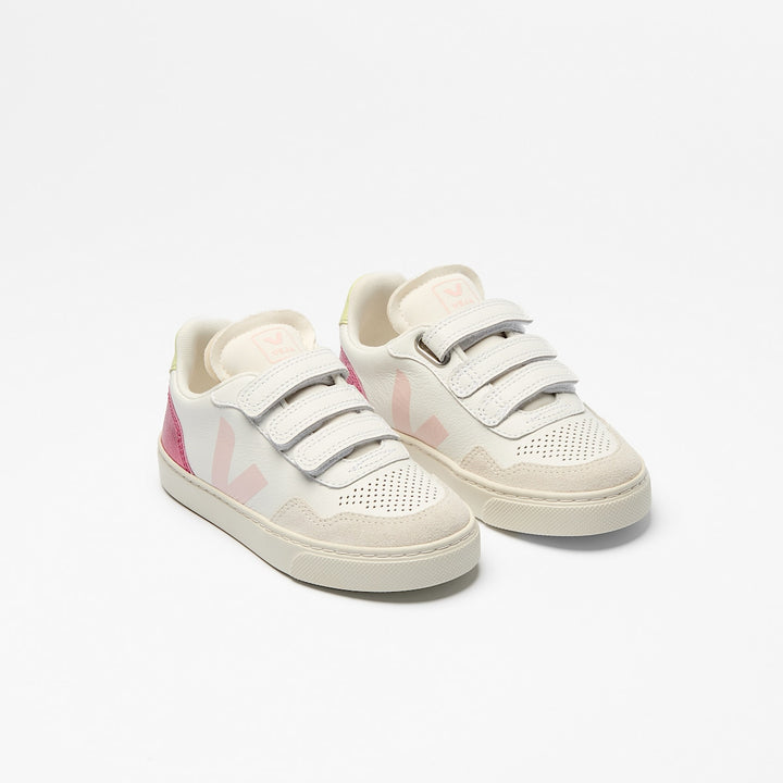 Veja Zapatilla Small V-90 White Petale Azalea para Niña