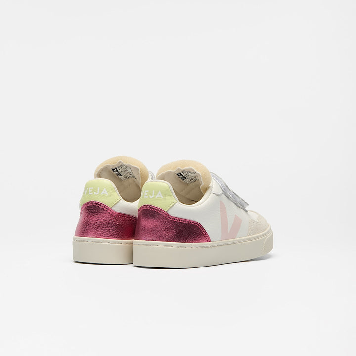 Veja Zapatilla Small V-90 White Petale Azalea para Niña