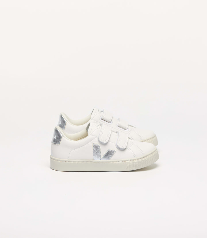 VEJA NIÑO ZAPATILLA ESPLAR LEATHER WHITE/SILVER