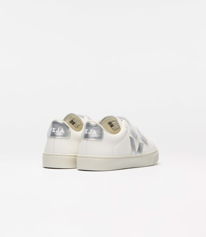 VEJA NIÑO ZAPATILLA ESPLAR LEATHER WHITE/SILVER