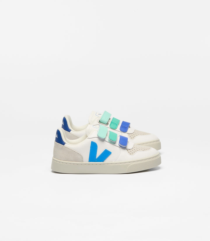 VEJA NIÑO ZAPATILLA V-10 LEATHER WHITE/EGEE