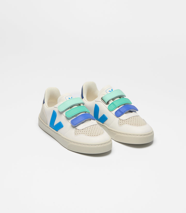 VEJA NIÑO ZAPATILLA V-10 LEATHER WHITE/EGEE