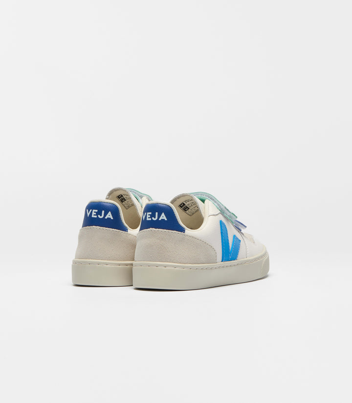 VEJA NIÑO ZAPATILLA V-10 LEATHER WHITE/EGEE