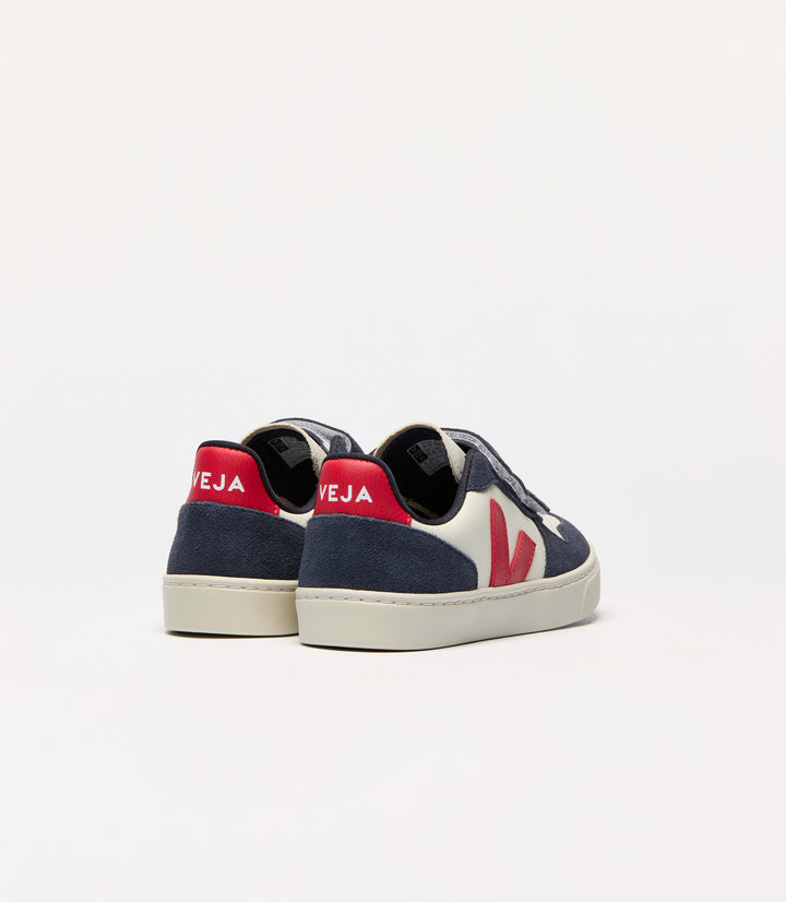 VEJA NIÑO ZAPATILLA V-10 LEATHER PURE/PEKIN/NAUTICO