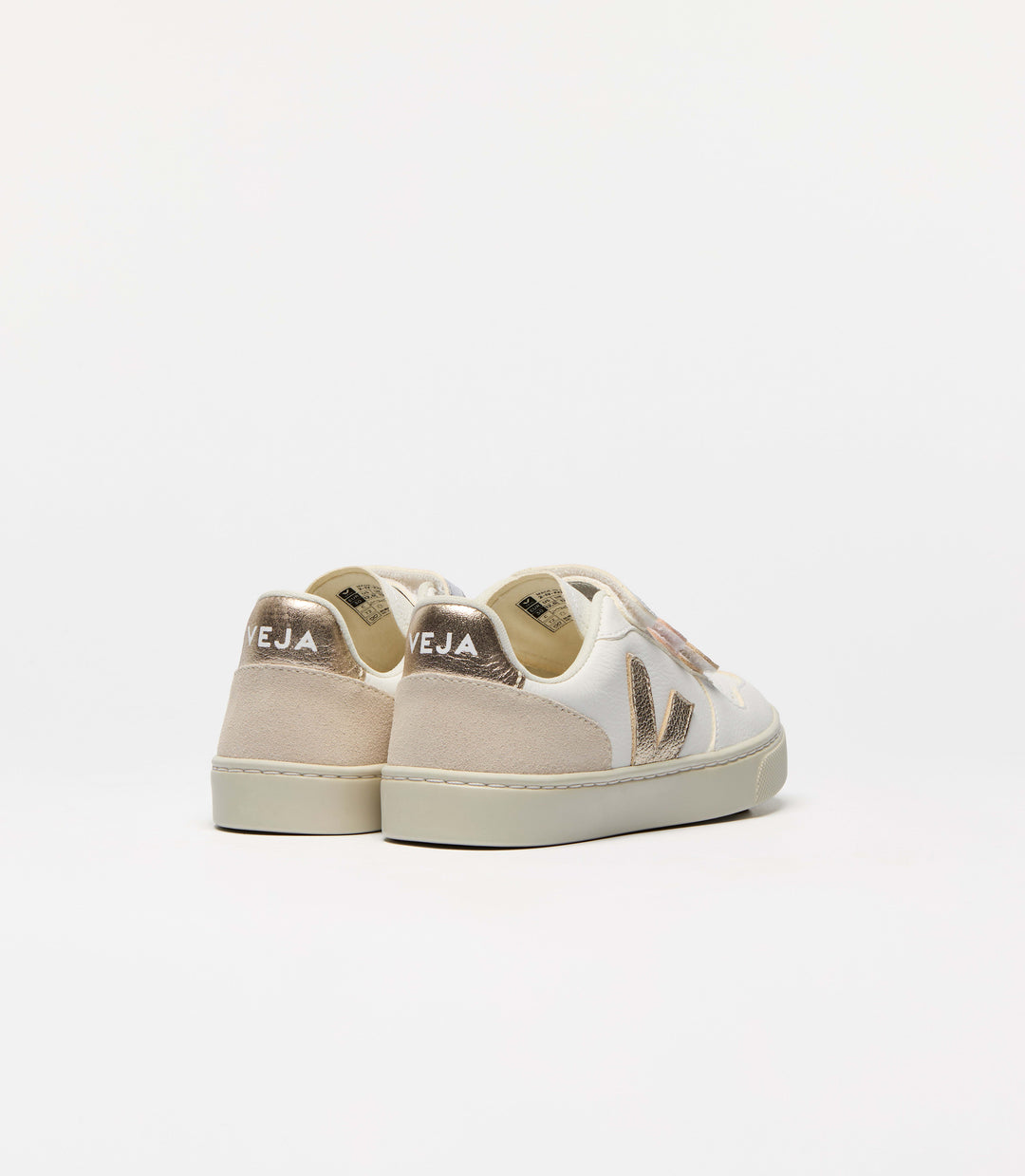 VEJA NIÑA ZAPATILLA V-10 LEATHER MULTICO-EXTRA-WHITE/SHINY