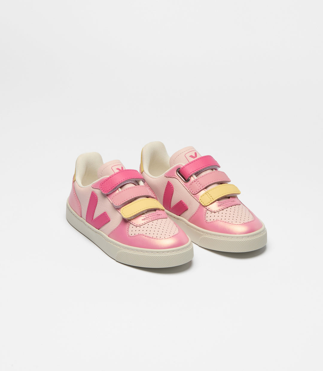 VEJA NIÑA ZAPATILLA V-10 LEATHER PETAL/MIA/GLIMMER