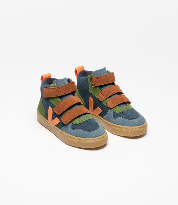 VEJA NIÑO ZAPATILLA V-10 MID SUEDE NAUTICO/FURY/NATURAL